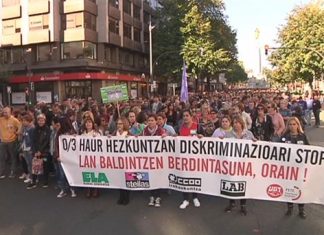 Segunda jornada de huelga en la enseñanza concertada de Euskadi