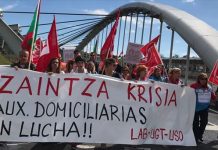Huelga de trabajadoras de ayuda a domicilio de Bizkaia