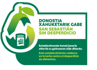 LA CONCEJALÍA DE MEDIO AMBIENTE OTORGA AL RESTAURANTE BERA BERA EL DISTINTIVO “SAN SEBASTIÁN SIN DESPERDICIO”