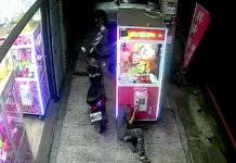 Un hombre se cuela en la máquina de peluches para robar
