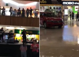 Una banda toca la canción de Titanic al inundarse un centro comercial en Guadalajara