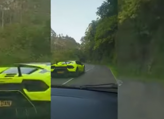 Imprudente carrera de Lamborghinis por Asturias