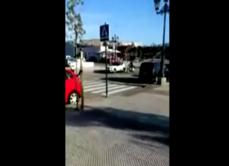 Atropella a un motorista tras una discusión de tráfico