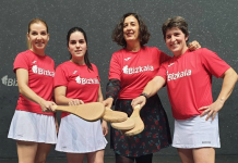 La Diputación presenta el II Torneo Bizkaia de Paleta Cuero Femenino, que comenzará el 13 de diciembre en Larrabetzu