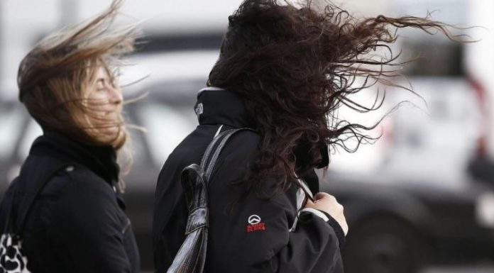 Aviso amarillo por rachas de viento que pueden superar los 120 km/h