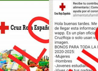 Cruz Roja no reparte tarjetas solidarias de 500 euros por el coronavirus