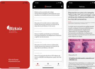 La Diputación de Bizkaia pone en marcha BizkaiUp, una aplicación móvil para acercar a la ciudadanía la información sobre el COVID-19