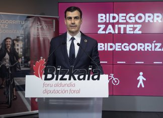 La Diputación de Bizkaia presenta una campaña para promocionar el uso de la red de bidegorris