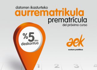 AEK pone en marcha la prematrícula del próximo curso 2020-2021 con una oferta especial