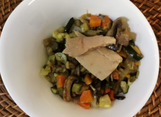 Ratatouille de verduras al horno con Bonito del Norte, de la mano de Conservas Serrats