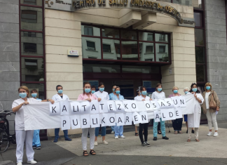 Los sindicatos se concentran en defensa de la sanidad pública
