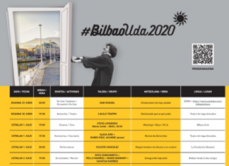 El Ayuntamiento de Bilbao programa esta semana 12 citas culturales dentro del marco de #Bilbaouda2020