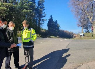 La Diputación Foral de Bizkaia inicia las obras de un tercer carril en la N-636 en la subida de Kanpazar