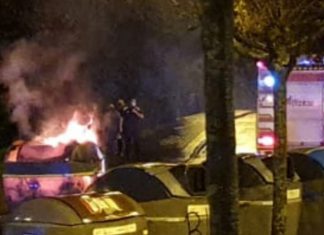 Queman varios contenedores en Getxo
