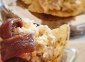 Receta express: Totopos o nachos de maíz con ensaladilla, propuesta presentada al Concurso de Recetas de Serrats