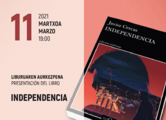 El espacio Bidebarrieta Kulturgunea del Ayuntamiento de Bilbao acogerá la presentación de la novela ‘Independencia’