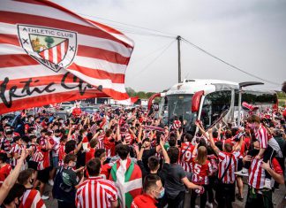 El Departamento de Seguridad controlará que se eviten las aglomeraciones en la salida del Athletic a Sevilla de nuevo
