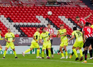 Los zurigorris derrotan a los colchoneros por 2-1 con goles de cabeza
