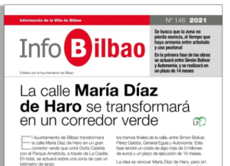 El Ayuntamiento de Bilbao edita un InfoBilbao sobre el proyecto de urbanización de la calle María Díaz de Haro