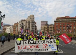 Los trabajadores de Bilboko Argiak inician una huelga de tres semanas