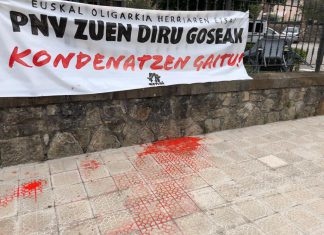 EAJ-PNV denuncia el ataque sufrido por el batzoki de Urduliz