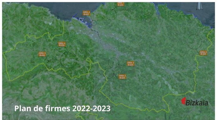 La Diputación de Bizkaia invierte 4,2 millones de euros para la regeneración de firmes hasta 2023