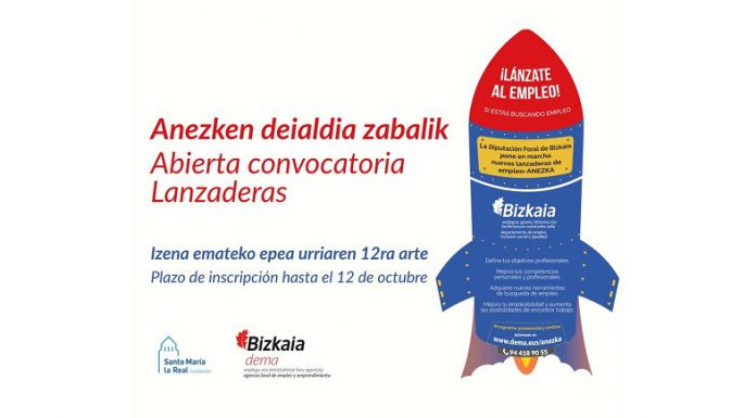 Abierto el plazo de preinscripción para las nuevas Lanzaderas de Empleo de la Diputación Foral de Bizkaia