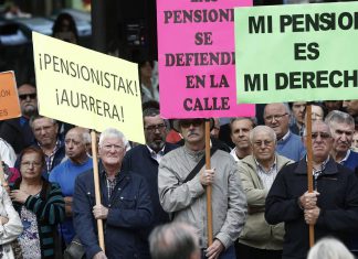 Los pensionistas convocan concentraciones en Euskadi contra el bloqueo de la subida de las pensiones