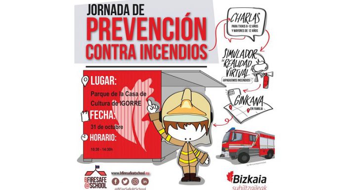 Los bomberos de la Diputación de Bizkaia se acercan a Arratia-Nerbioi para divulgar la prevención de incendios