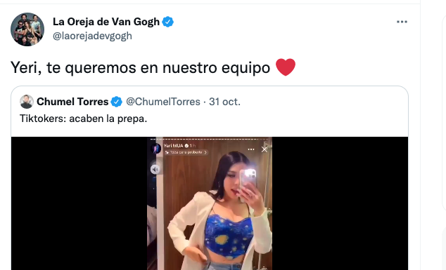 La Oreja de Van Gogh sale en defensa de la tiktoker que confundió el grupo con el pintor