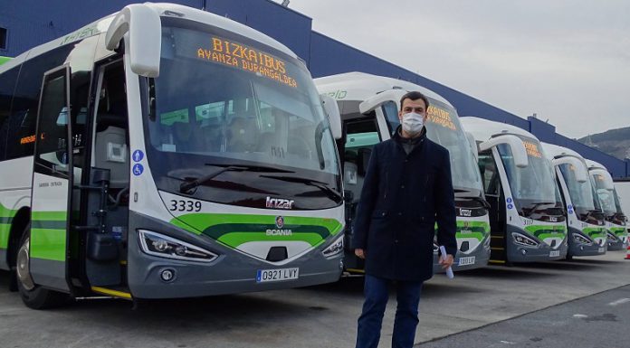 Bizkaibus incorpora 5 autobuses híbridos y sumará 30 más y 6 eléctricos a lo largo del 2022