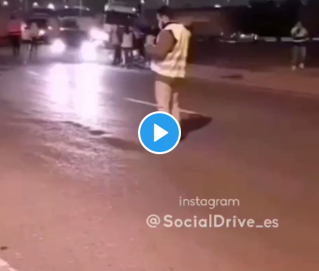 Vídeo completo del momento en el que un camionero resulta herido de bala tras forcejear con un policía