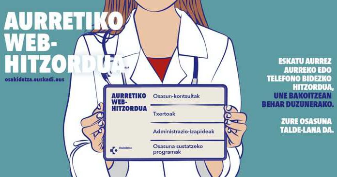 Osakidetza facilitará coger cita presencial a través de su web