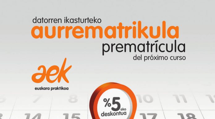 AEK tiene en marcha la prematrícula del próximo curso 2022-2023