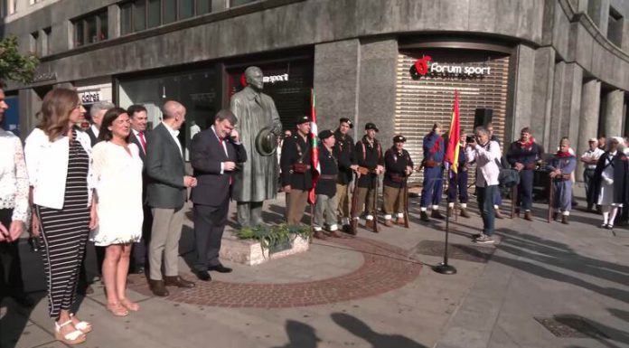 Homenaje a gudaris y milicianos en el 85 aniversario de la caída de Bilbao