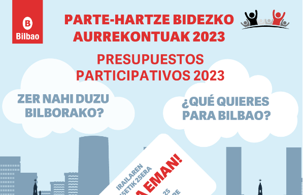 El Ayuntamiento de Bilbao anima a la ciudadanía a votar las iniciativas populares que se incluirán en las cuentas municipales de 2023