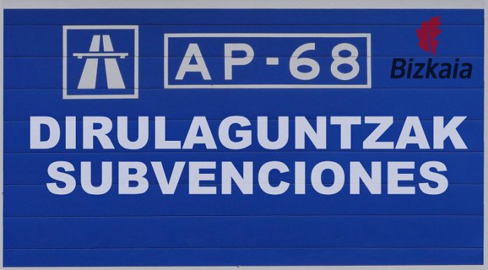 La Diputación de Bizkaia subvencionará a partir del 1 de octubre los trayectos en la AP-68 con un límite de gasto mensual