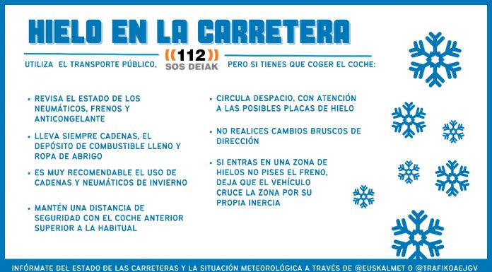 Si hielo en la carretera sigue estos consejos