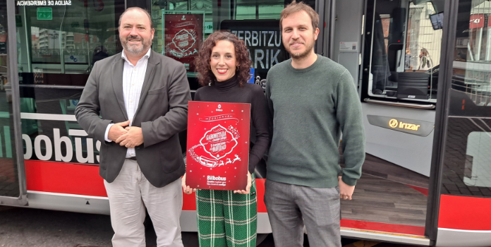 El Ayuntamiento de Bilbao pone en marcha la campaña ‘Te transportamos a la Navidad’ en Bilbobus y el resto de transportes municipales