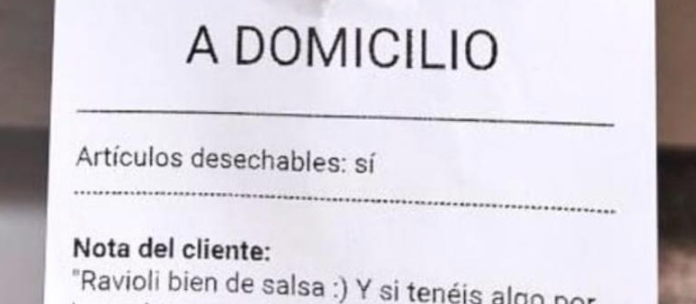 No te vas a creer la petición de este cliente que ha pedido comida a domicilio