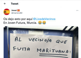 Un mensaje «para el vecino/a que fuma marijuana»
