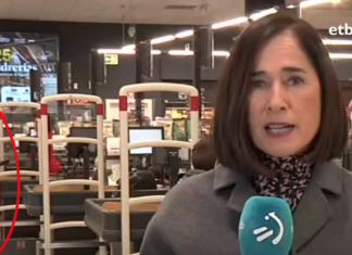 Roba en un supermercado mientras ETB1 emite en directo