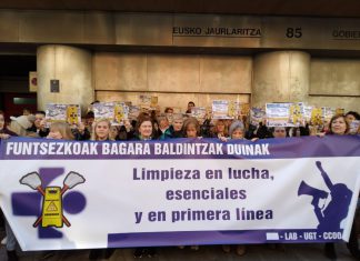 Arranca una semana de huelga en limpieza de Osakidetza