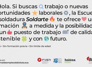 La nueva Escuela de Soldadura – Soldarte, impulsada por la Diputación de Bizkaia, creará al menos 145 empleos