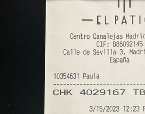 Otra factura que causa estupor: «¿Conocéis algún sitio más caro en Madrid?»