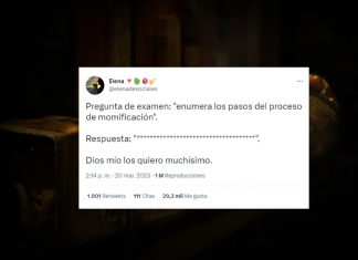 Le piden que enumere los pasos del proceso de momificación en un exámen y su respuesta arrasa en las redes