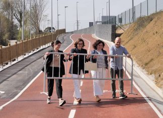 La Diputación de Bizkaia abre para su uso el primer tramo de la bicipista del Ibaizabal, entre Amorebieta y Iurreta
