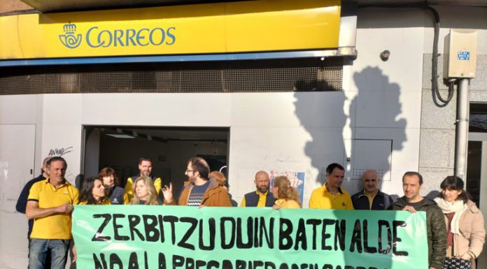 Los trabajadores de Correos se movilizan para denunciar la privatización