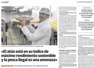 Ignacio Serrats entrevistado en El Correo, con motivo del Bermeo Tuna Forum