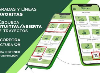 La nueva APP de Bizkaibus permite conocer los tiempos de espera para la llegada del autobús a la parada